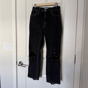 Abercrombie Black Ripped Jeans (00 short)